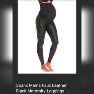 Spanx Mama Faux Leather maternity leggings/LG